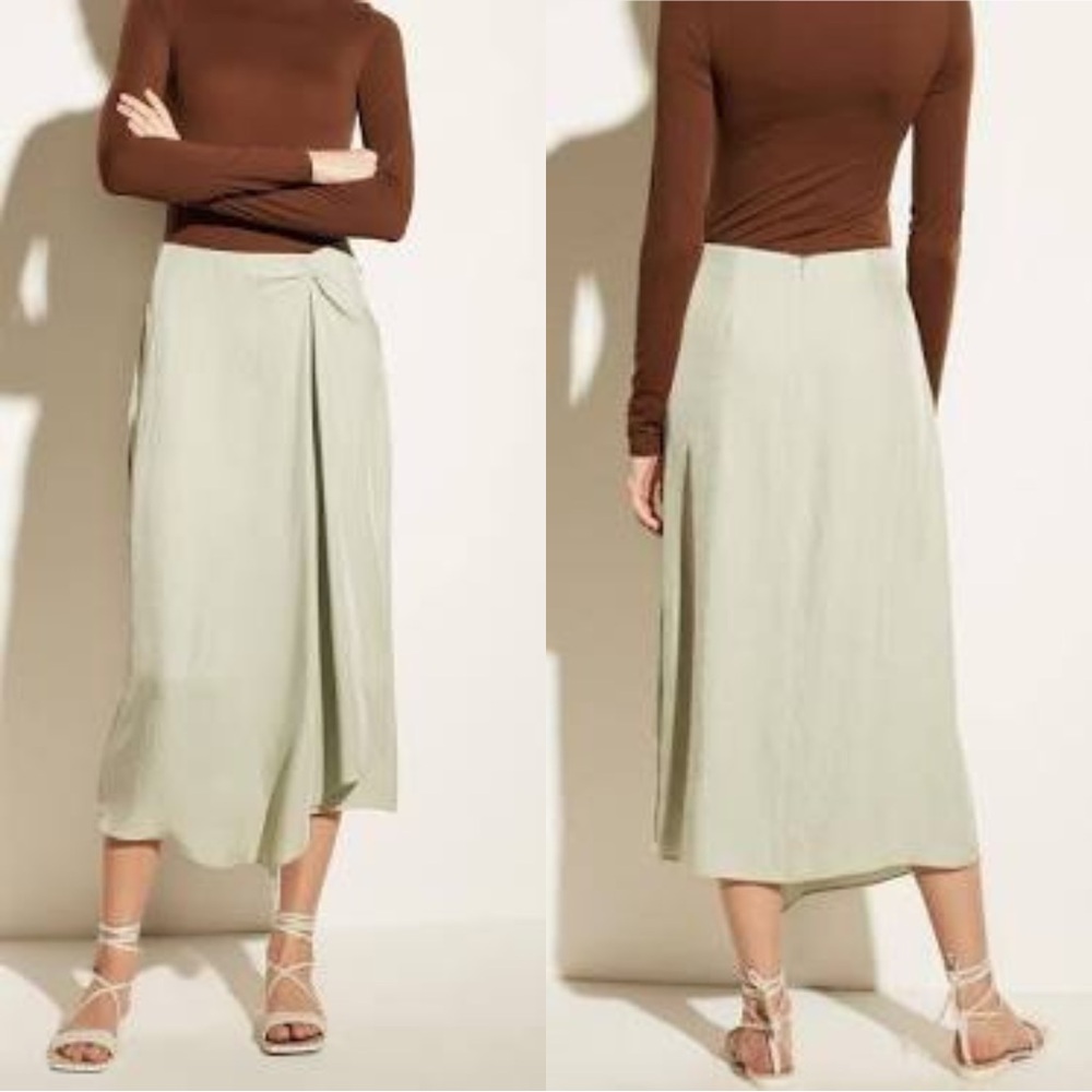 NWT. Vince Sage Green Midi Skirt